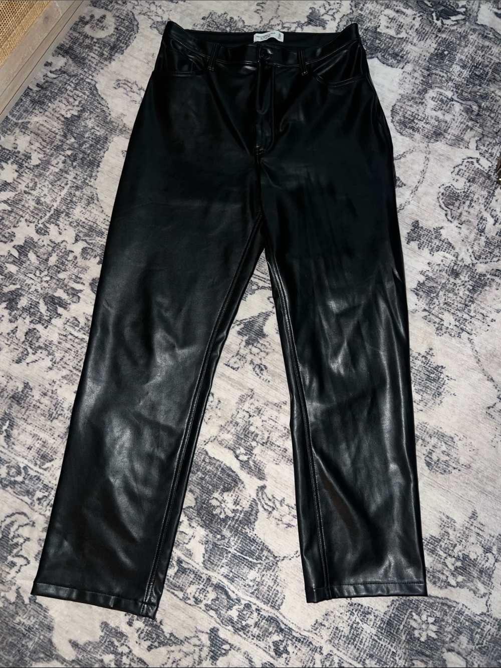 Abercrombie & Fitch Black Faux Leather women